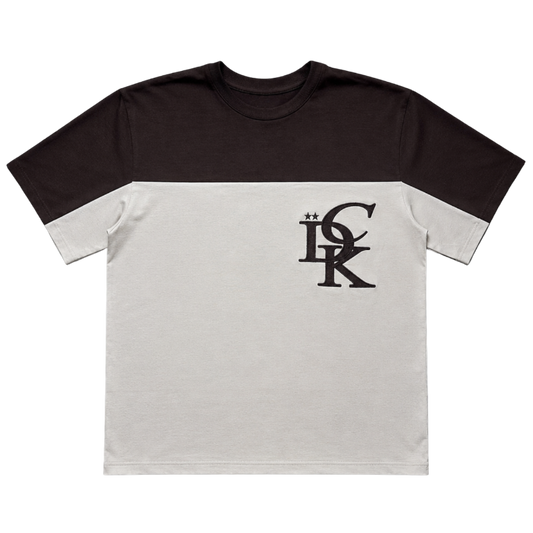 DCK DOUBLE T-SHIRT — BROWN-CREAM