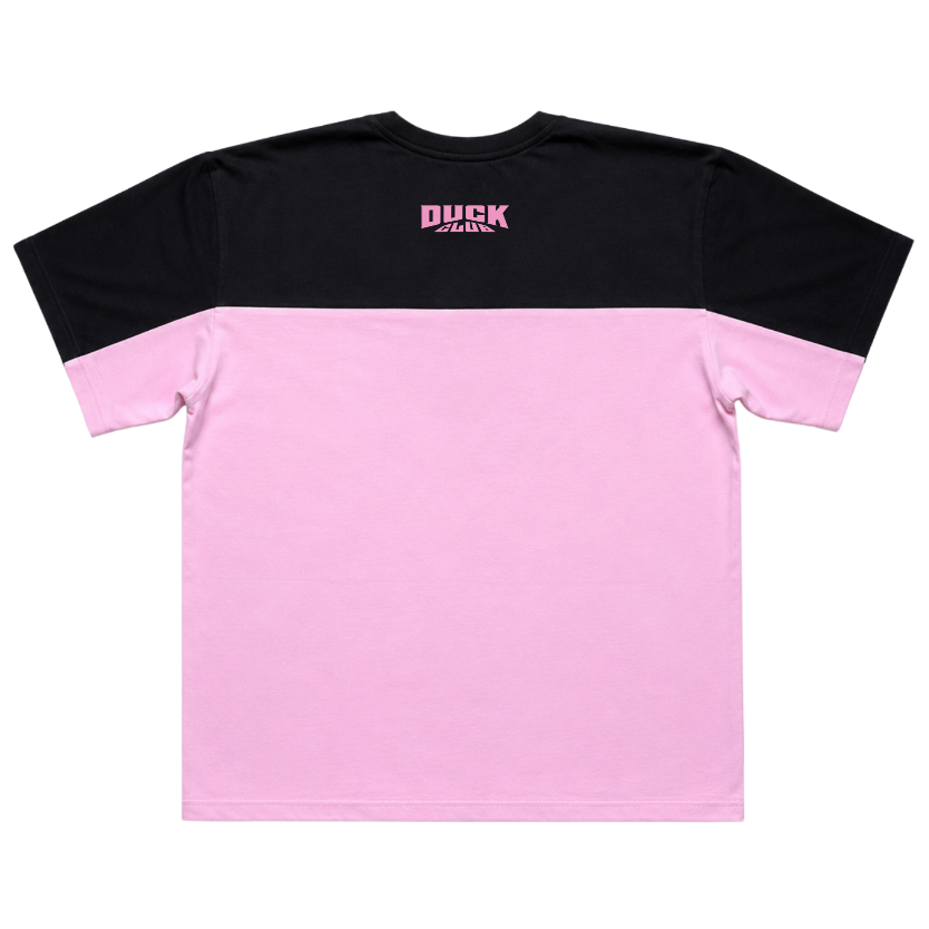 DCK DOUBLE T-SHIRT — BLACK-PINK