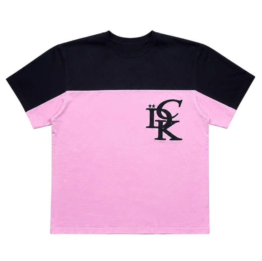 DCK DOUBLE T-SHIRT — BLACK-PINK